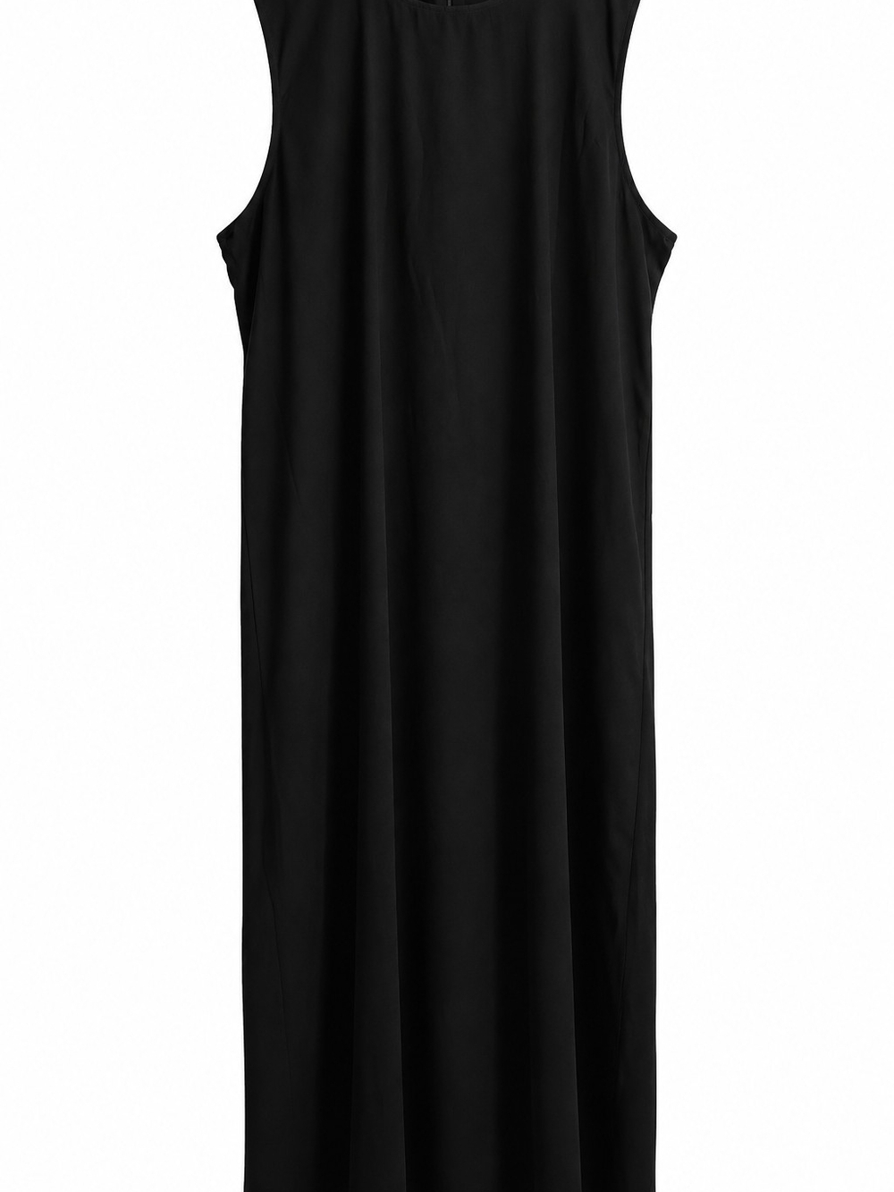 Sleek Black Sleeveless Maxi Dress - Elegant Everyday Essential